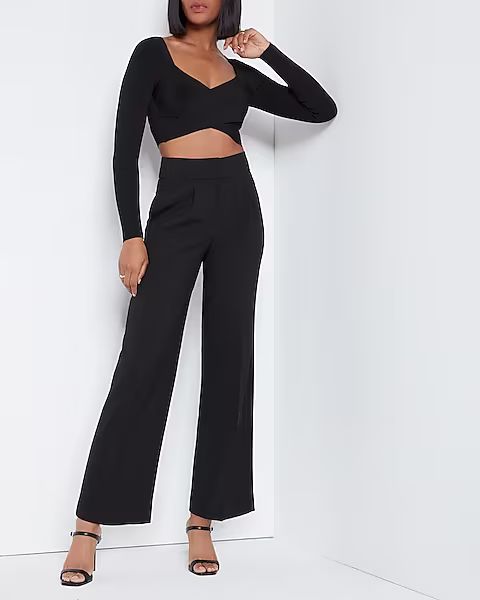 Super High Waisted Straight Ankle Pant | Express