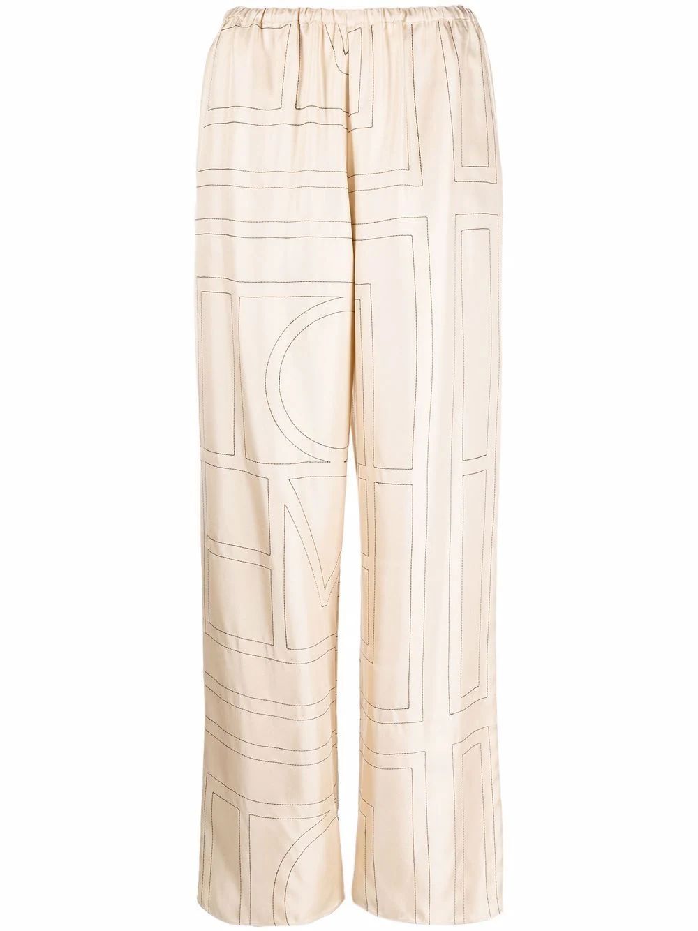 TOTEME Monogram Silk Pyjama Trousers - Farfetch | Farfetch Global