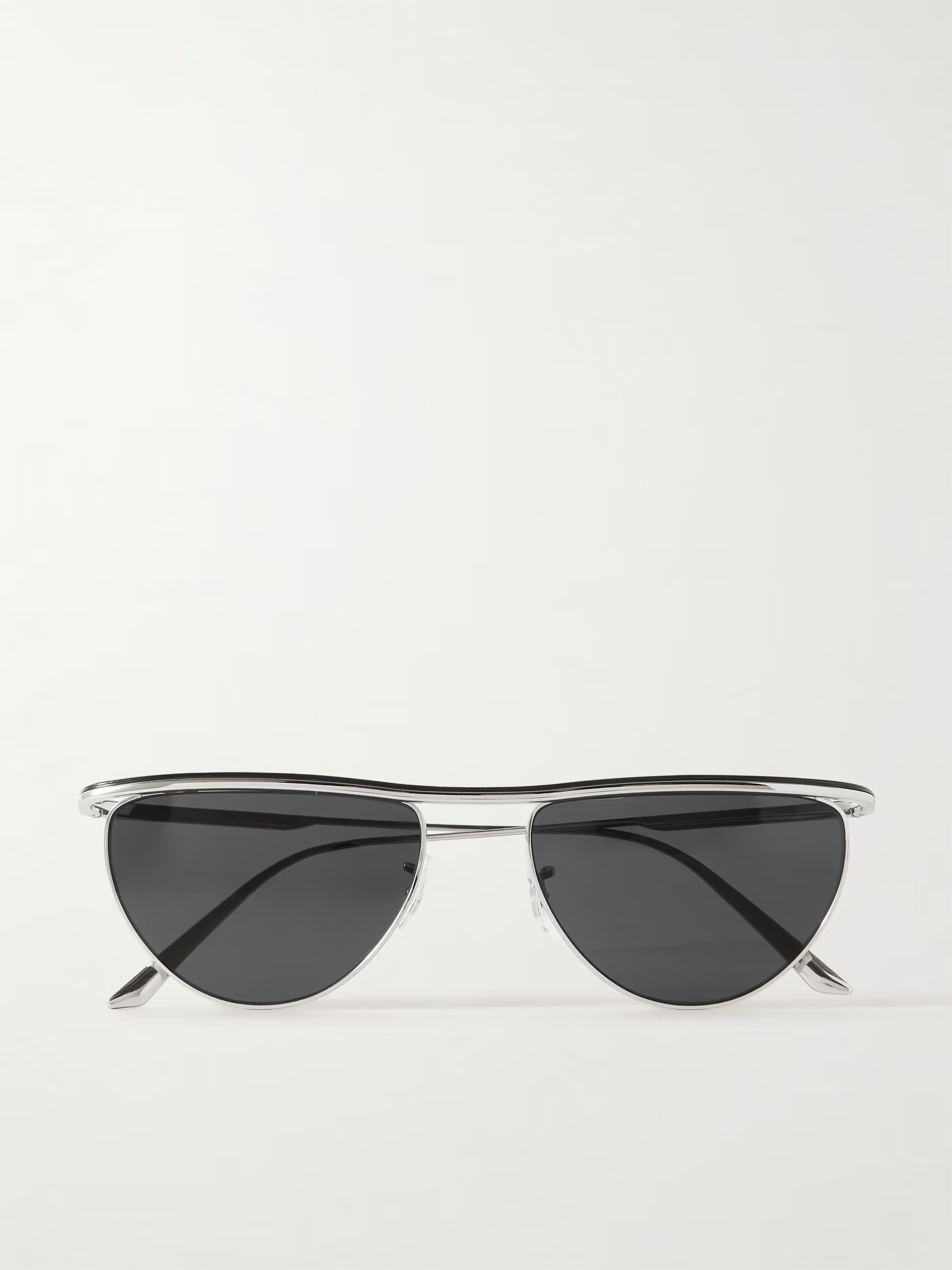 + KHAITE 1984C cat-eye silver-tone sunglasses | NET-A-PORTER (US)
