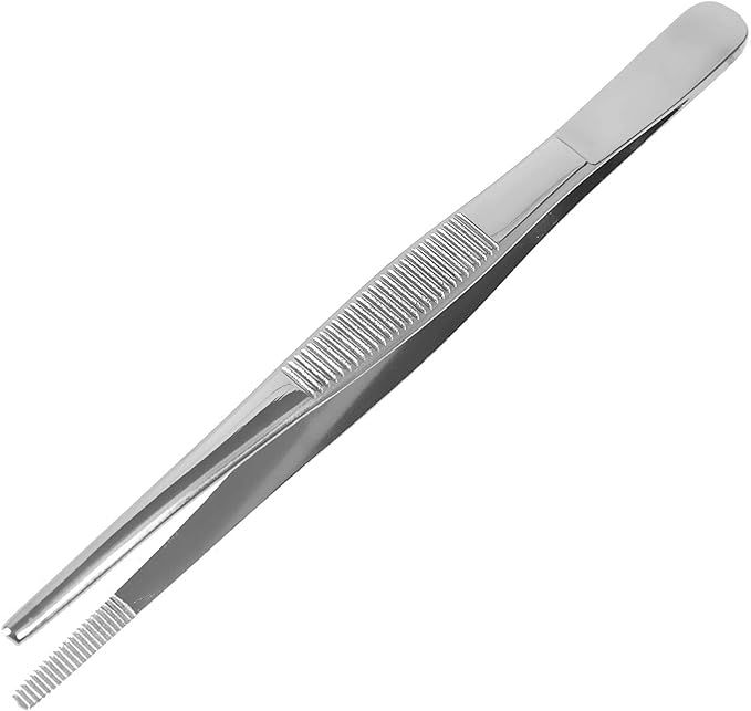 MABIS Surgical Tweezers and Dressing Forceps, 5.5 inches long, Serrated, Stainless Steel | Amazon (US)