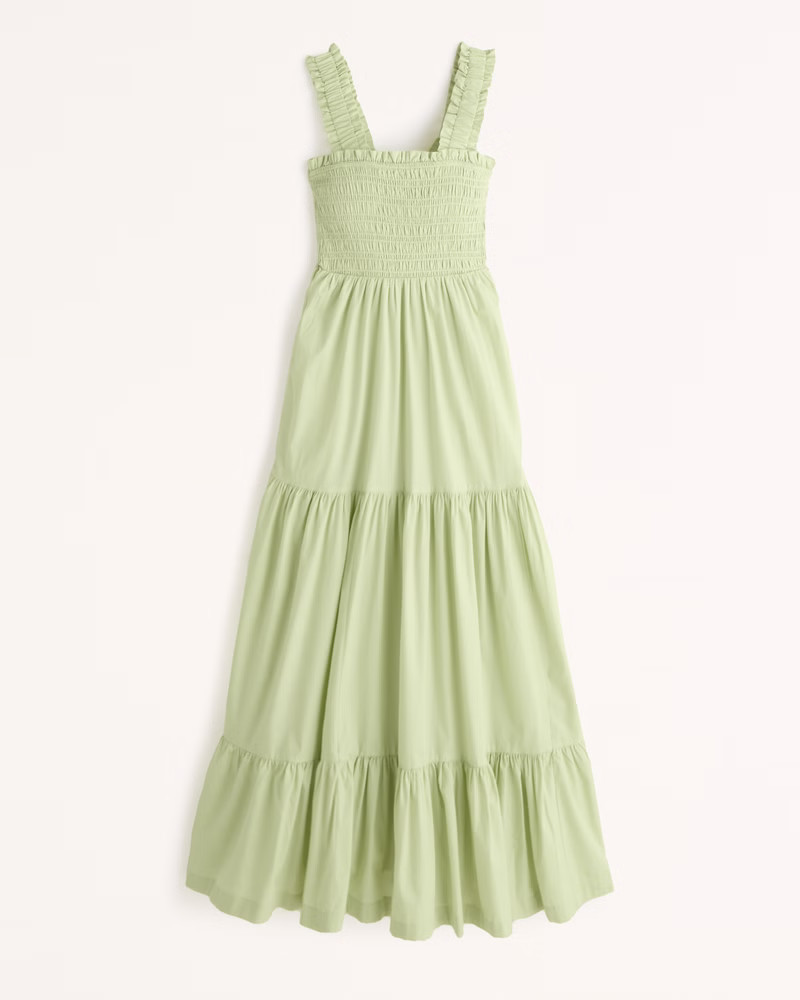 Smocked Bodice Easy Maxi Dress | Abercrombie & Fitch (US)