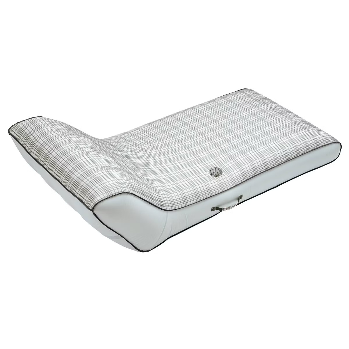 Layered Plaid Inflatable Pool Lounger Green/Blue - Hearth & Hand™ with Magnolia | Target