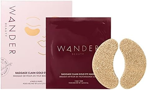 Gold Under Eye Patches | WANDER BEAUTY BAGGAGE CLAIM | Under Eye Mask, Brightens Dark Circles, Hyalu | Amazon (US)