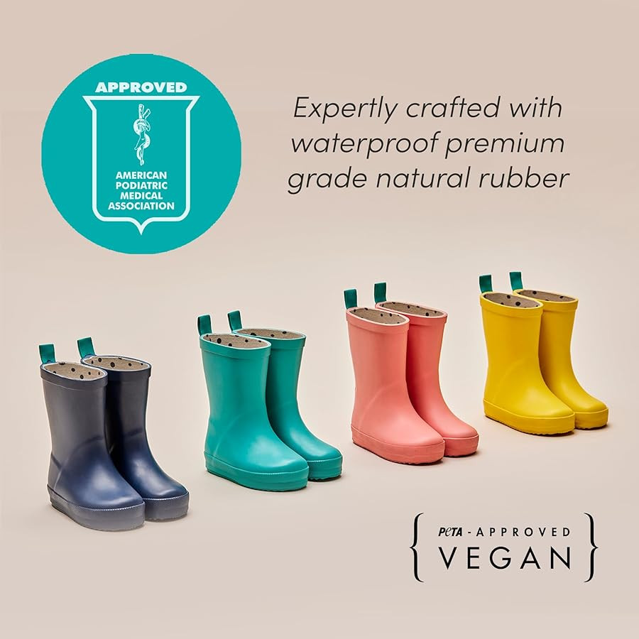 Ten Little Toddler Rain Boots for Boys & Girls, Waterproof, Lightweight, Flexible Rubber Boots wi... | Amazon (US)