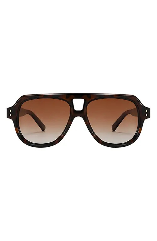 Fifth & Ninth Ender 53mm Polarized Aviator Sunglasses in Torte /Brown at Nordstrom | Nordstrom