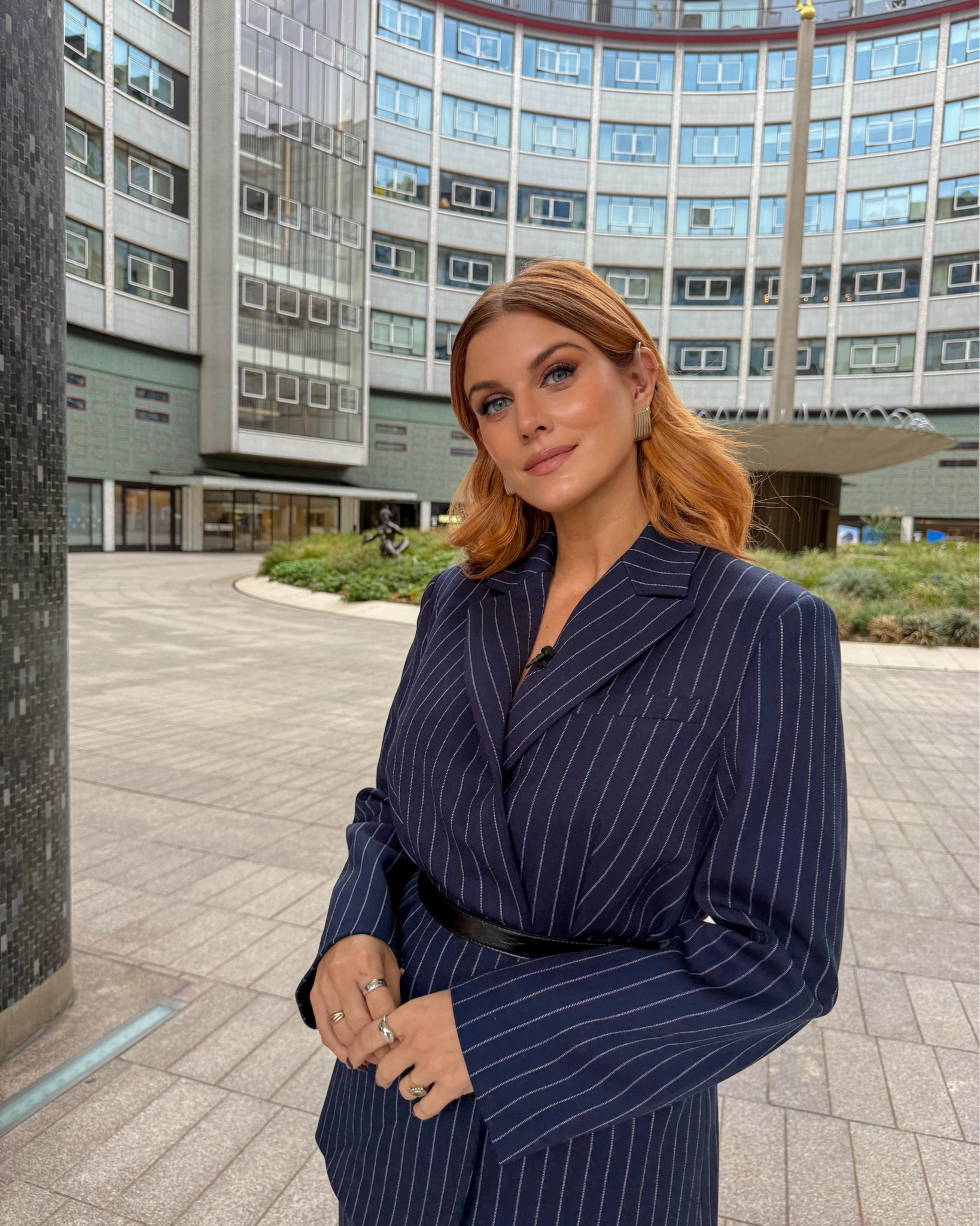 The perfect pinstripe skirt suit doesn’t exi- 💙

If you’re looking for a MEGA timeless suit, this could be it!

It’s a long skirt and has a slit on the side, but I moved it to the back just to make it more daytime appropriate. 

It’s a navy pinstripe from Club L London.
Could be cute for work or for chic nights out. 
I added a belt to cinch in the waist, and used my trust staple gun to stick the cleavage up so I could wear it without a top! 

Heart heels from Daniel Footwear.

The earrings are Maudella. 

#LTKworkwear #LTKuk #LTKautumn