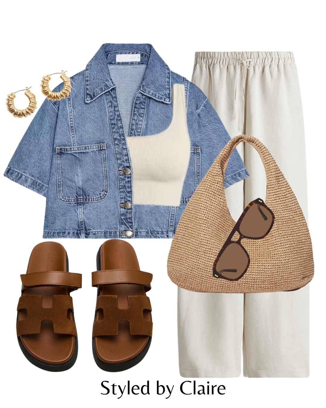 Denim shirt styling for your next city break🦋
Tags: Zara cropped top Steve Madden suede strap sandals Hermes dupe linen trousers raffia tote bag Gucci sunglasses fashion spring summer inspo outfit ideas chic women’s style Barcelona Ibiza Paris basic capsule wardrobe H&M

#LTKspring 

#LTKstyletip #LTKsummer