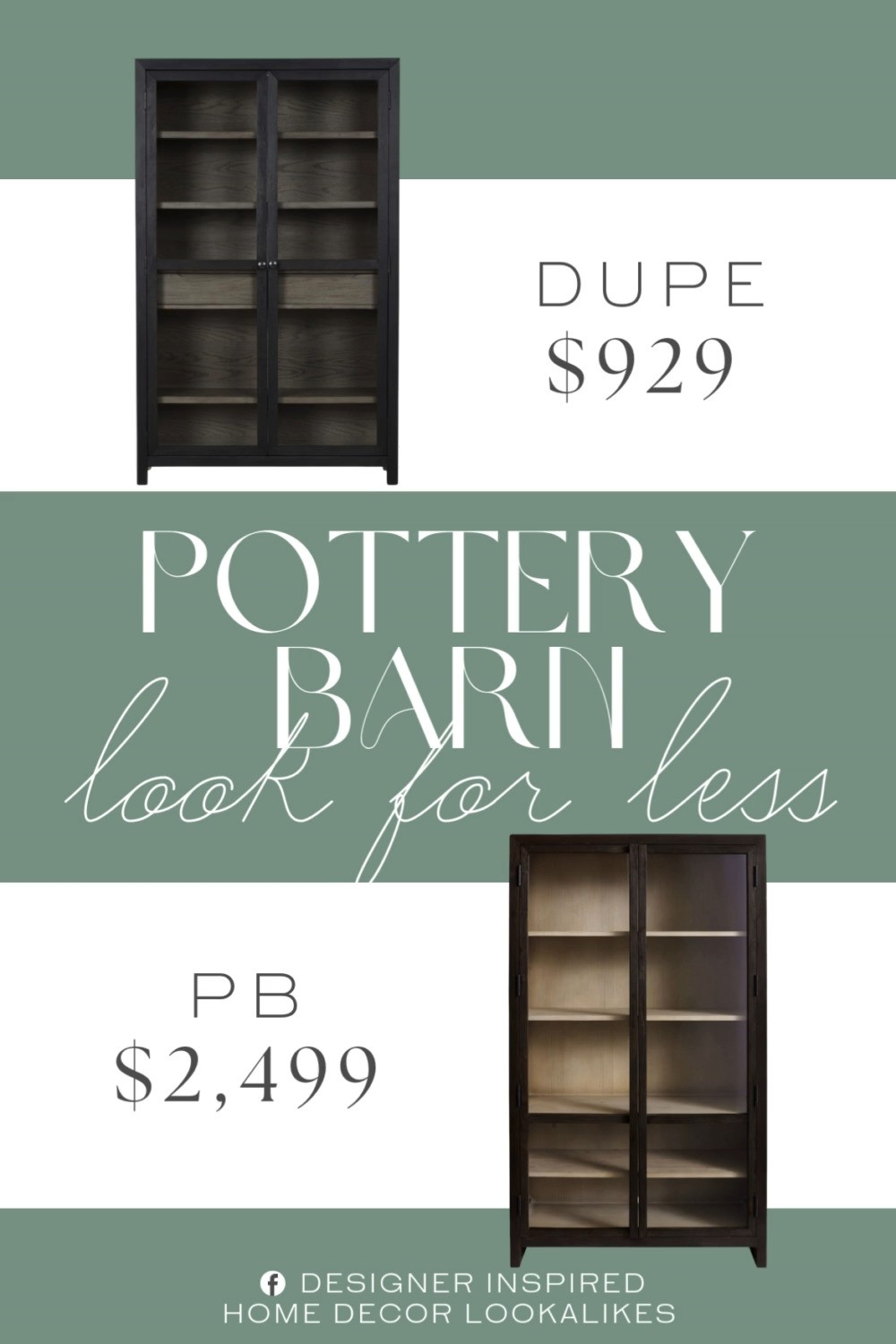 Inspired by Pottery Barn Glass Cabinet. Modern Display Cabinet. Minimalist Storage Cabinet. Contemporary Display Cabinet. Sleek Storage Cabinet. Wood and Glass Cabinet. Kitchen Display Cabinet. 

Home more affordable option find copy cat similar look for less budget friendly affordable cheap cheaper beautiful pretty. Clearance sale coupon code discount code promo code luxury lookalike look a like Inspo inspiration inspired by idea ideas Love like these? I share multiple every day in my FB group.
#potterybarninspired #glasscabinet #displaycabinet #accentcabinet #storagecabinet #moderncabinet #furniturefinds #storagesolution  

 #LTKHome