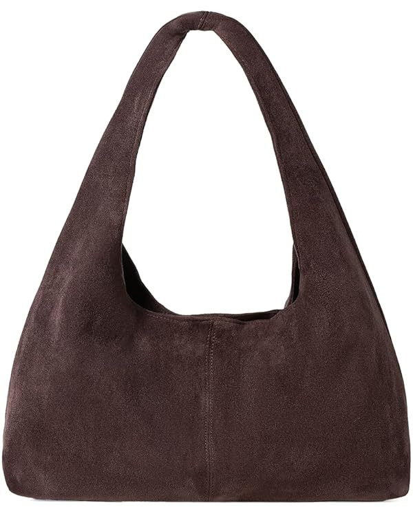 Women's Suede Tote Bag Retro Crescent Shoulder Bag Trendy 2025 Suede Handbag Underarm Purse Work ... | Amazon (US)