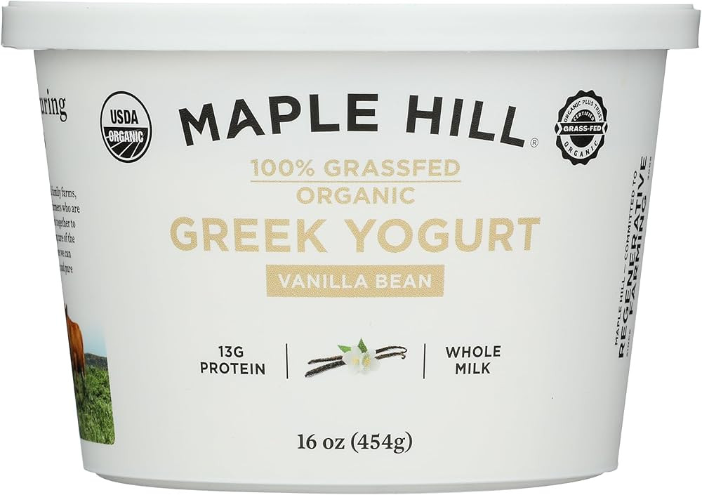 Maple Hill Creamery Yogurt Greek Gr sugar freed Vanilla, 16 oz | Amazon (US)