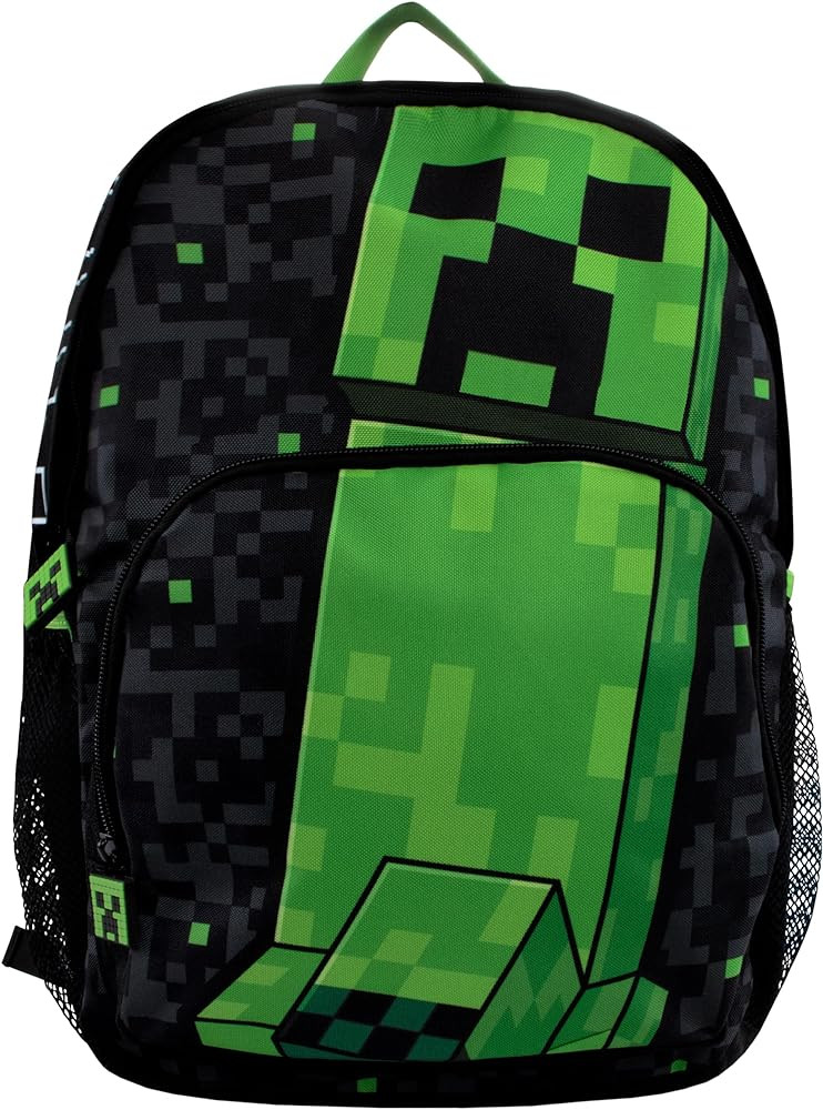 Minecraft Backpack | Boys Backpack for School | Creeper Kids Bag | Black | Amazon (US)