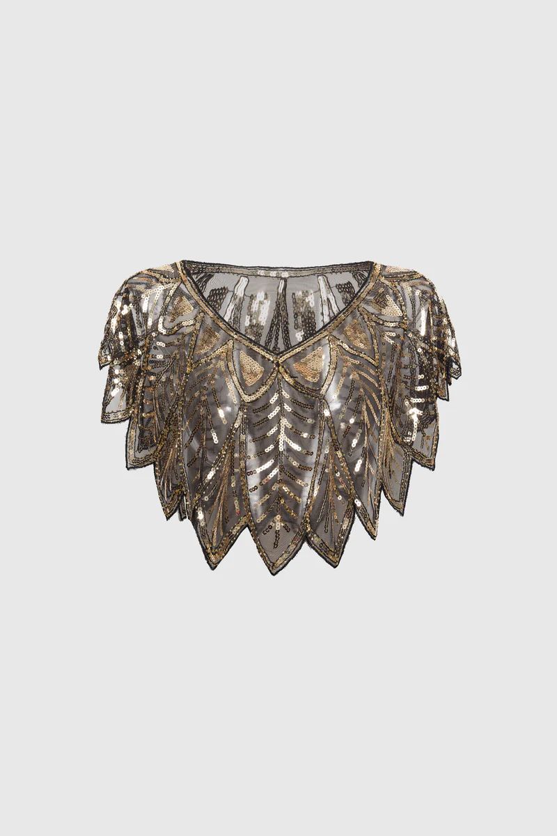Shop 1920s Shawls - 1920s Sequin Beaded Evening Shawl | BABEYOND | BABEYOND