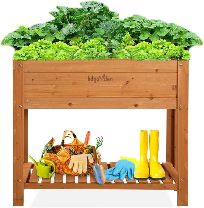 Raised Garden Bed Wood Planter Box Outdoor Wooden Elevated Planters Raised Beds with Legs for Veg... | Amazon (US)