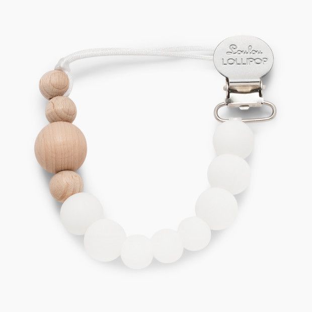 Colorblock Wood & Silicone Pacifier Clip | Babylist