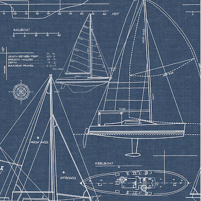 NextWall 30.75-sq ft Navy Blue Vinyl Novelty Self-adhesive Peel and Stick Wallpaper | Lowe's