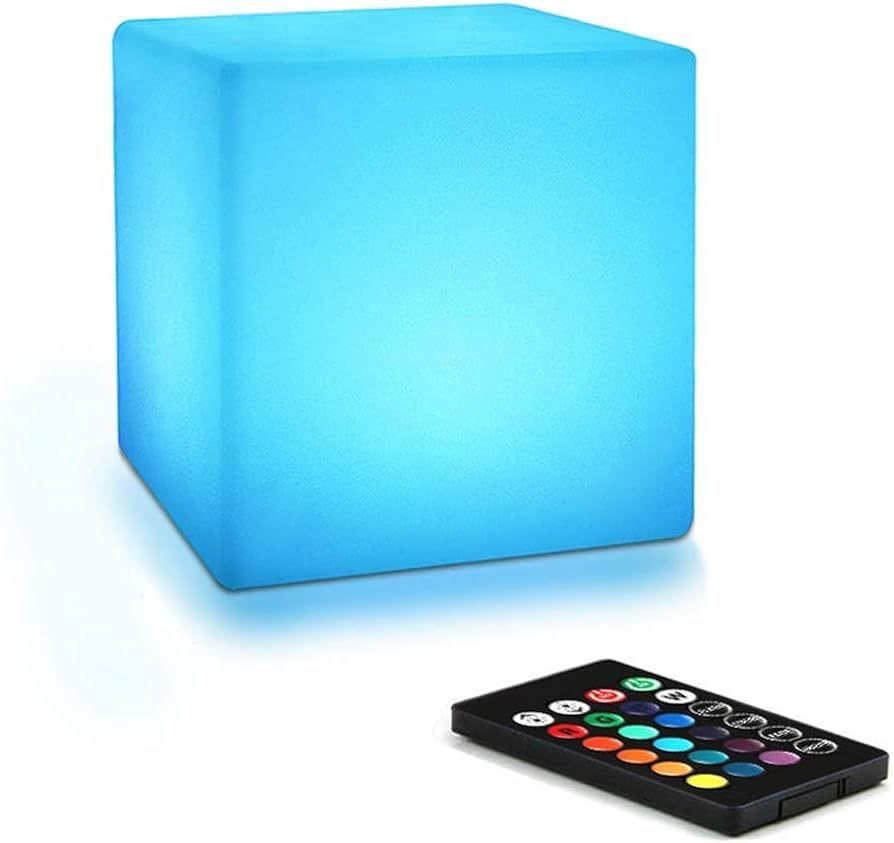 10cm/4-inch Color Changing LED Cube Light, Rechargeable Mood Lamp with Remote, Cool Tesseract Cub... | Amazon (CA)