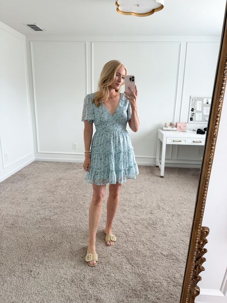 This floral tiered mini dress from Nordstrom is perfect for Easter or any spring event. Paired with my go-to Sam Edelman flats  

#LTKstyletip #LTKshoecrush #LTKSeasonal