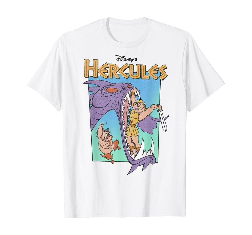 Disney Hercules Hydra Battle Retro Graphic T-Shirt T-Shirt | Amazon (US)