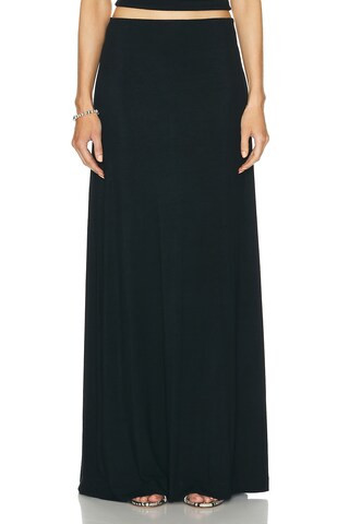 LESET Julien High Waist Maxi Skirt in Black | FWRD | FWRD 