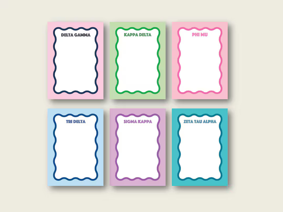 Sorority Notepad Sorority Gift Bid Day Gift Big Little - Etsy | Etsy (US)