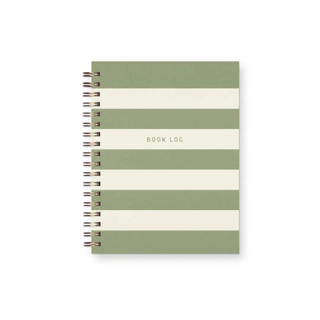 Striped Book Log Journal - Book Journal L Book Notebook L Reading Log - Etsy | Etsy (US)