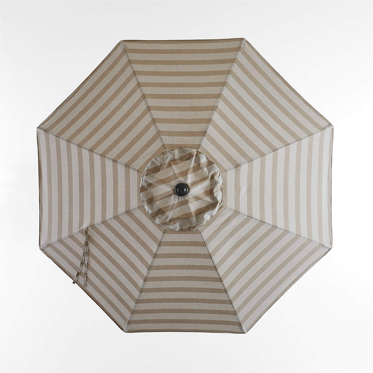 10' Round Sunbrella Range Dune Stripe Outdoor Patio Umbrella Cover + Reviews | Crate & Barrel | Crate & Barrel