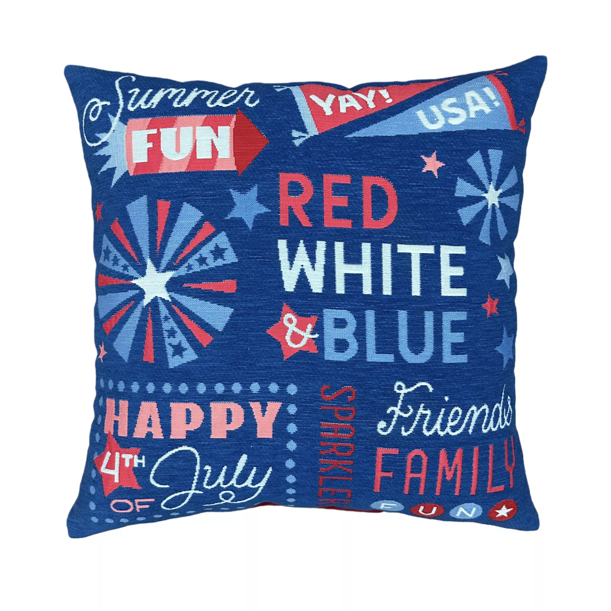 Americana Patriotic Word Tapestry Throw Pillow | Kohl's