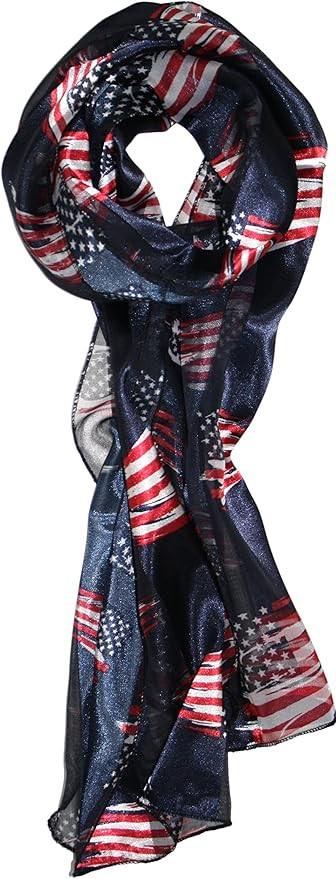 Ted & Jack - Stars & Stripes Americana Print Silk Feel Scarf | Amazon (US)