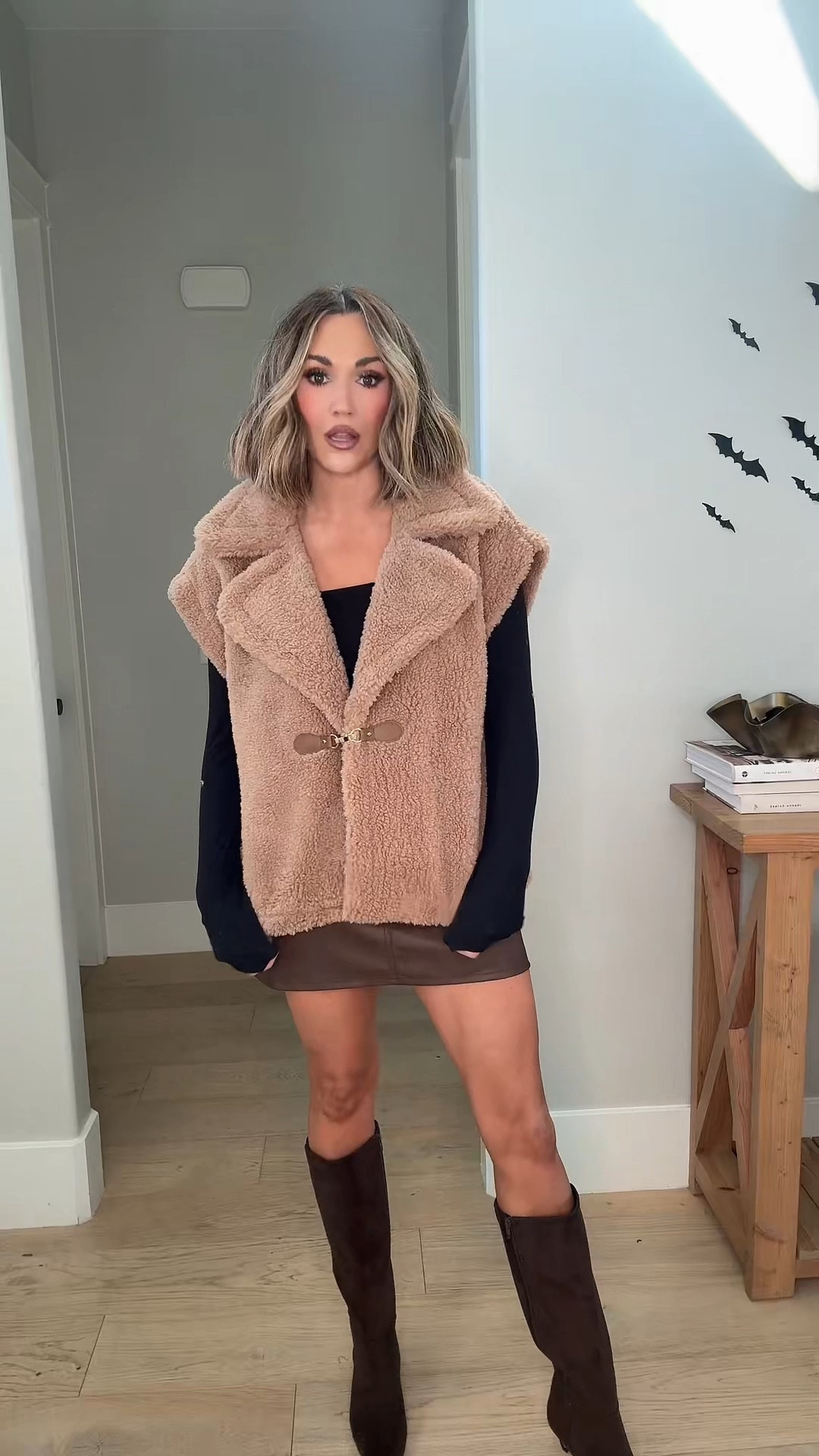 Faux fur vest size S/M
Skirt size medium


#LTKSaleAlert #LTKOver40 #LTKFindsUnder50