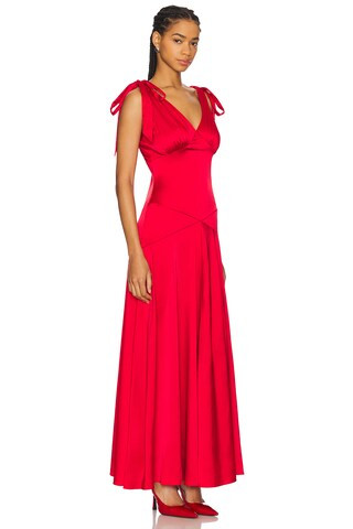 Line & Dot Harles Maxi Dress in Red from Revolve.com | Revolve Clothing (Global)