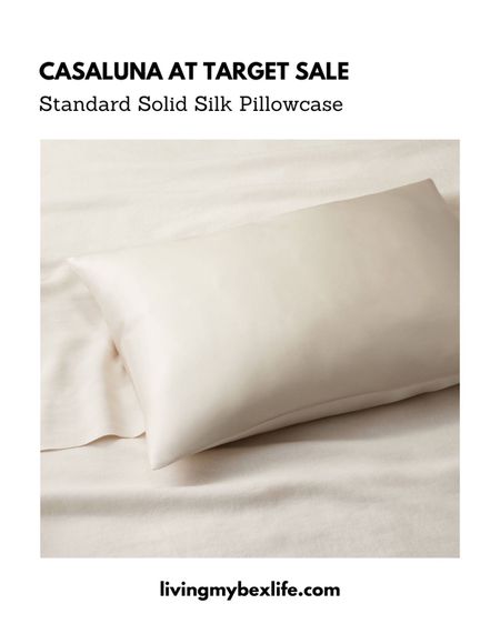 Casaluna at Target now 25% off bedding and bath | Casaluna Standard Solid Silk Pillowcase 

Bedding, silk pillow, bedsheets, home decor, bedroom, target sale

Follow my shop @livingmybexlife on the @shop.LTK app to shop this post and get my exclusive app-only content!

#liketkit 
@shop.ltk
https://liketk.it/4sxS9 

#LTKsalealert #LTKhome #LTKfindsunder50