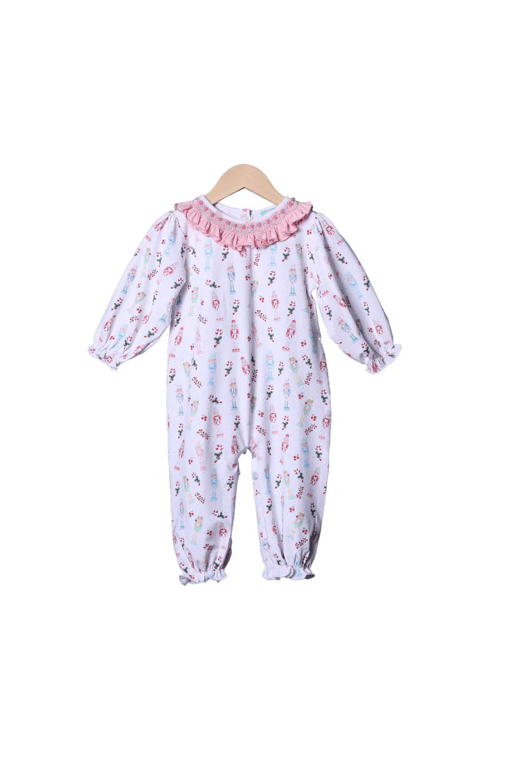 Smocked Nutcracker Knit Romper | The Smocked Flamingo
