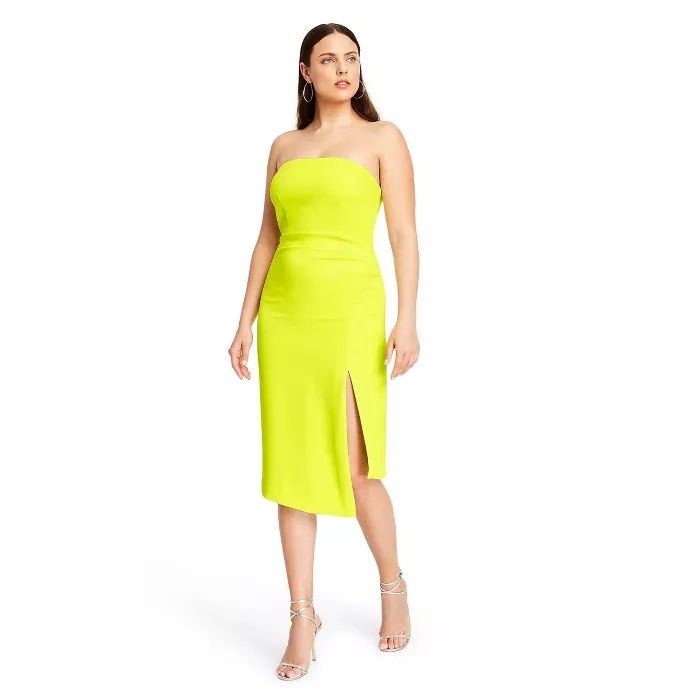 Women's Strapless Side-Slit Dress - CUSHNIE for Target (Regular & Plus) Lime Green | Target