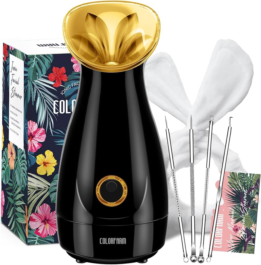 Colorfarm Facial Steamer Nano Ionic: Face Steamer Deep Cleaning Unclogs Pores - Humidifier Hot Mi... | Amazon (US)