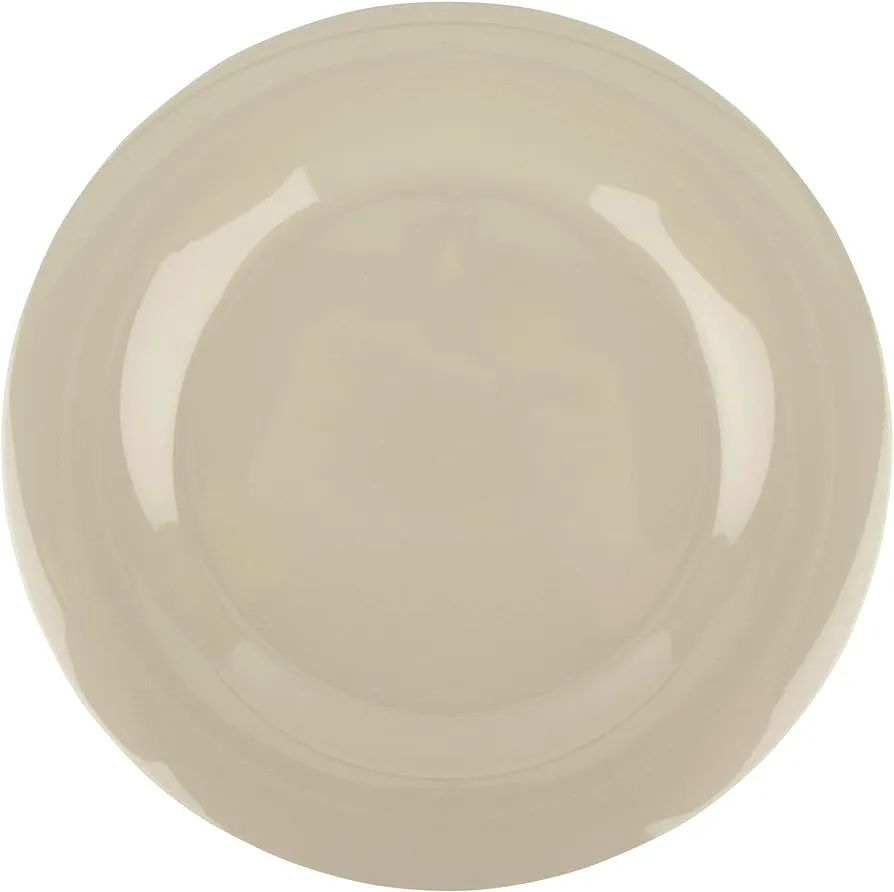 10.5" Ivory Melamine Wide Rim Plates, Break- Resistant and BPA Free, For Indoor and Outdoor Dinne... | Amazon (US)