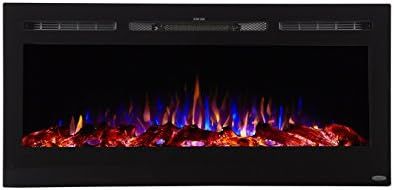 Touchstone 80025 - Sideline Electric Fireplace - 45 Inch Wide - in Wall Recessed - 5 Flame Settin... | Amazon (US)