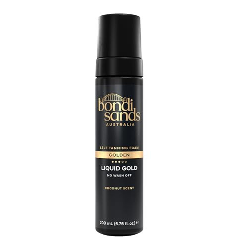 Bondi Sands Liquid Gold Self Tanning Foam | Lightweight + Quick Dry Foam Enriched with Argan Oil, Provides a Hydrated Streak-Free Tan | 6.76 Oz/200 mL | Amazon (US)
