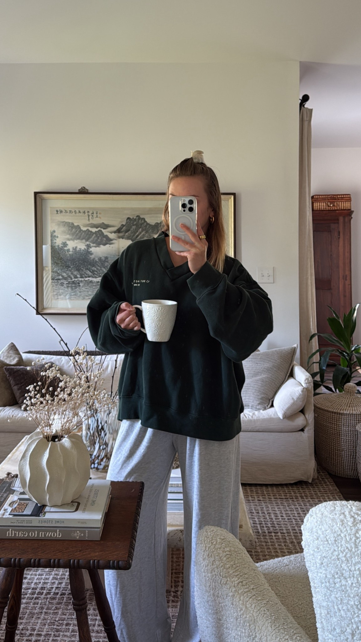 5/25/25 cozy morning, lounge outfit 🫶🏼 abercrombie lounge pants, set active sweatshirt, cozy morning outfit, comfy loungewear look, grey lounge set, soft home outfit, neutral morning routine outfit, comfy clothes for home, soft loungewear essentials, chill at home outfit, comfy spring outfit, cozy neutral outfit, casual morning fit, homebody wardrobe staples

