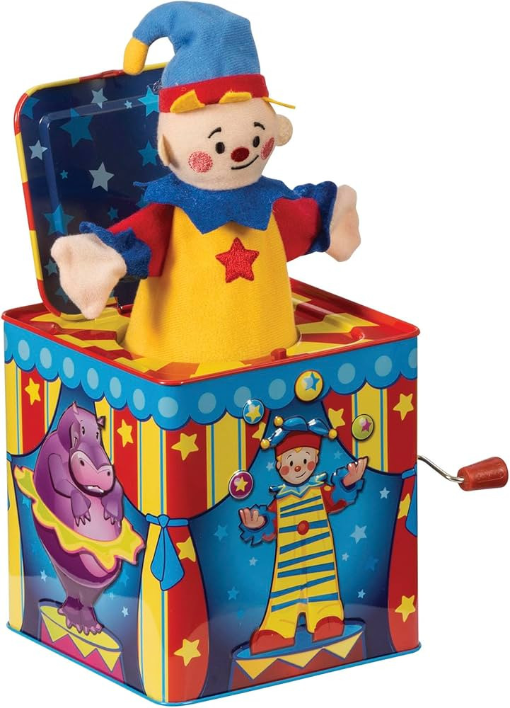 Schylling Silly Circus Jack in the Box - Classic Children's Musical Toy - Colorful Embossed Tin B... | Amazon (US)