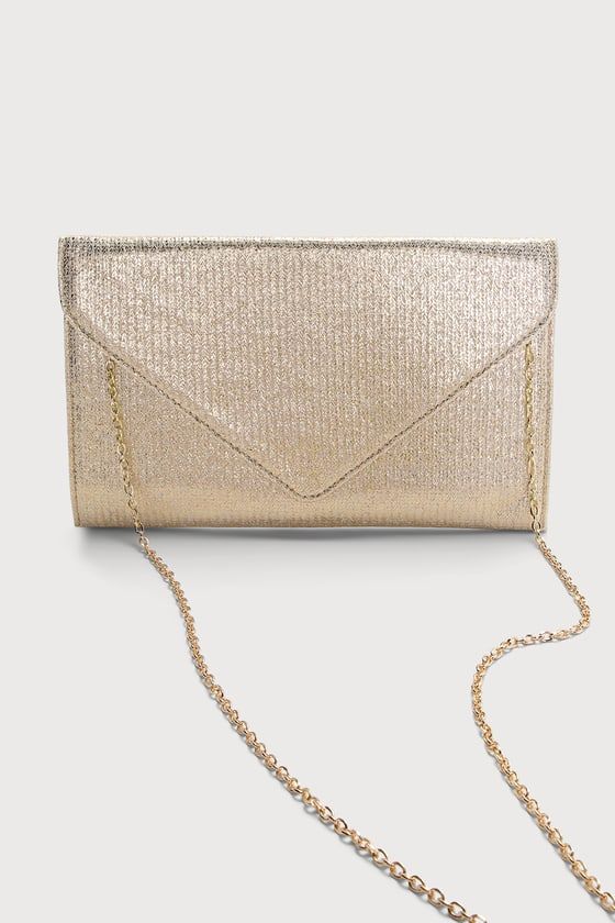 All that Glitters Gold Woven Envelope Clutch | Lulus (US)