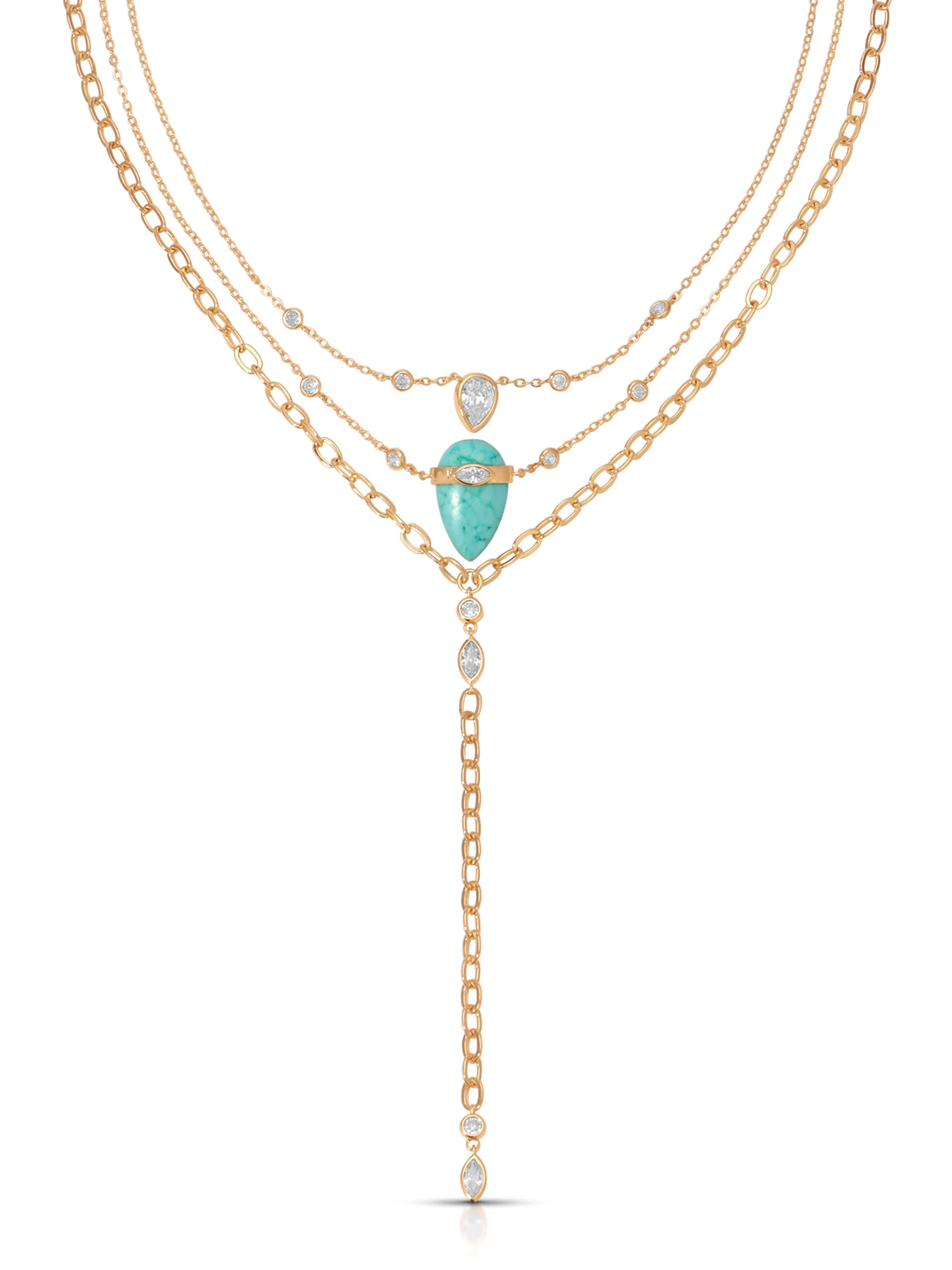 Turquoise Solstice Layered Necklace | Ettika