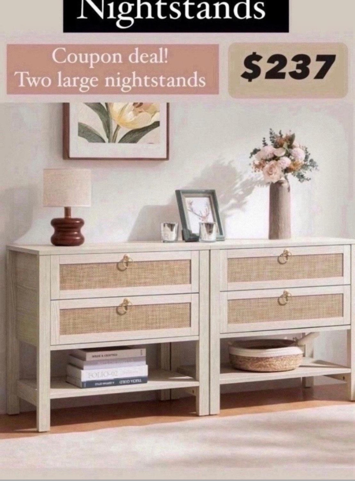 amazon nightstands 
rattan nightstand 
nightstand dresser with drawers neutral bedroom furniture