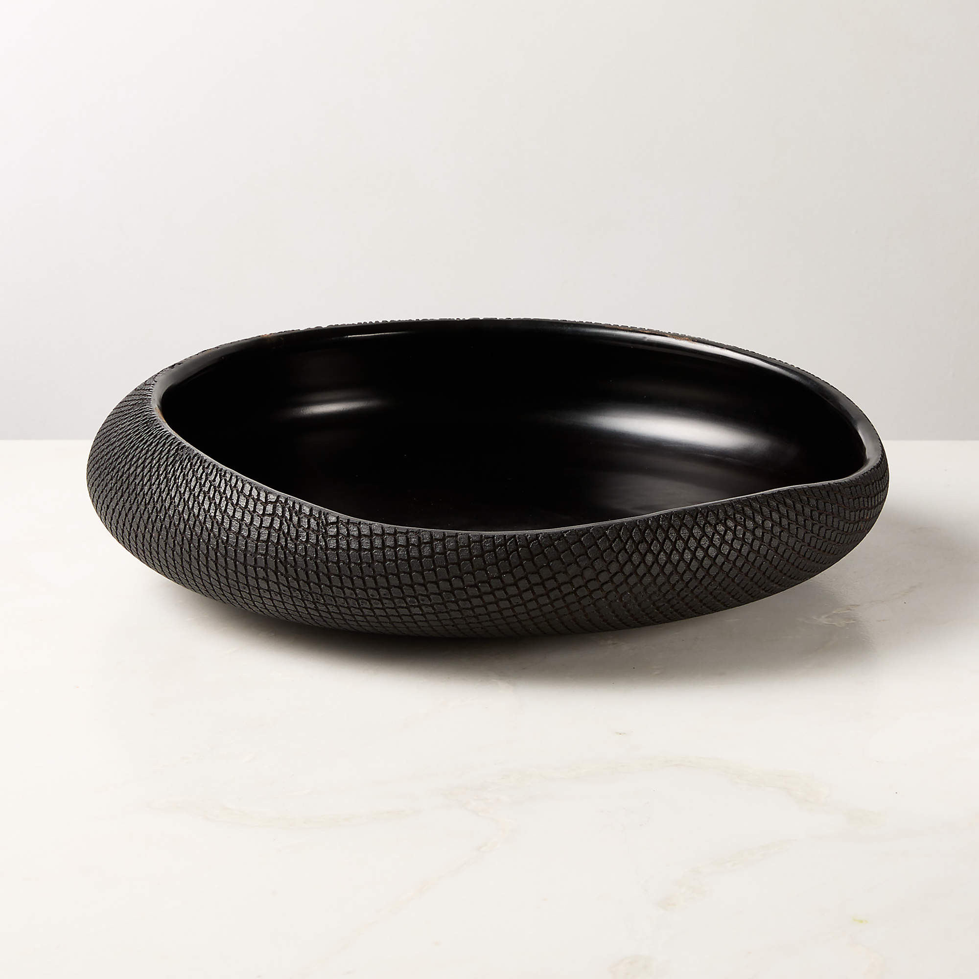 Cusco Textured Black Terracotta Decorative Bowl + Reviews | CB2 | CB2