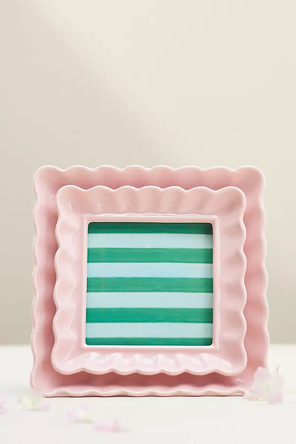 Maeve Scalloped Stoneware Picture Frame | Anthropologie (US)