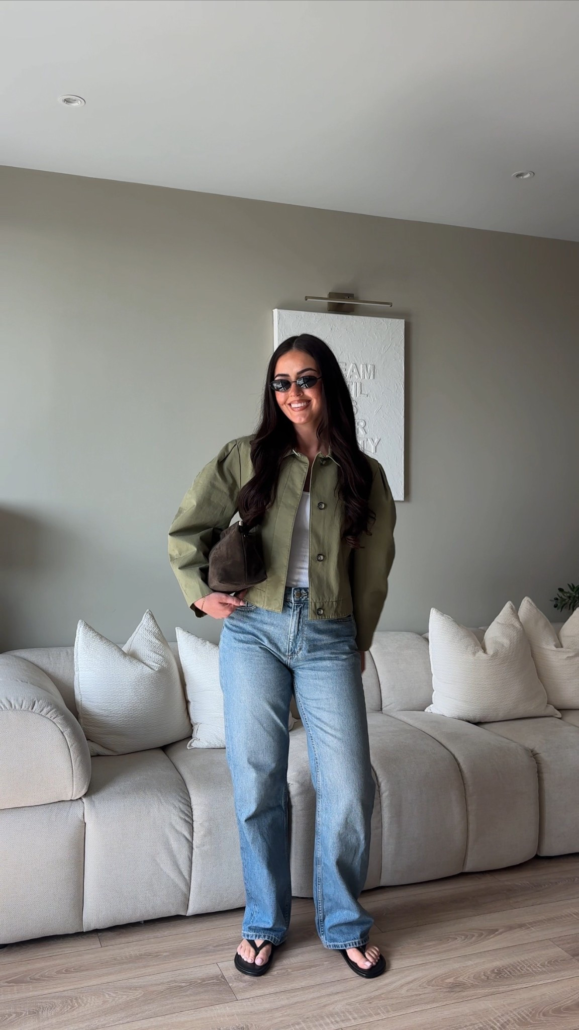 I wear a size S in the jacket & 10 in the jeans 🤍

#LTKspring #LTKjeans #LTKuk