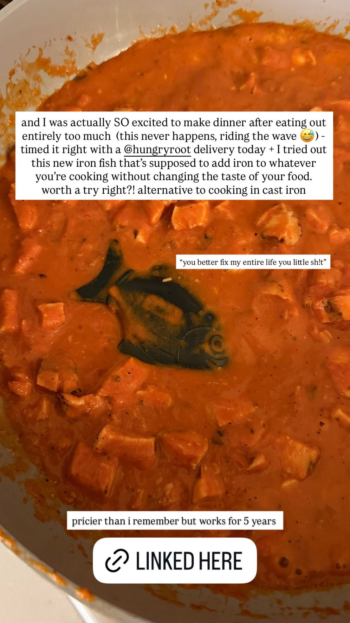 and I was actually SO excited to make dinner after eating out entirely too much (this never happens, riding the wave - timed it right with a hungryroot delivery today + I tried out this new iron fish that's supposed to add iron to whatever you're cooking without changing the taste of your food. worth a try right?! alternative to cooking in cast iron

#LTKfoodie #LTKmomlife #LTKHome