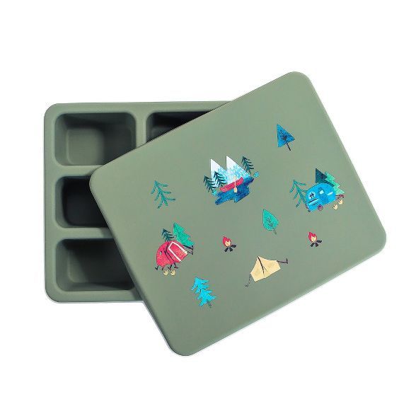 Austin Baby Collection Silicone Bento Box - Camper Sage Green | Target