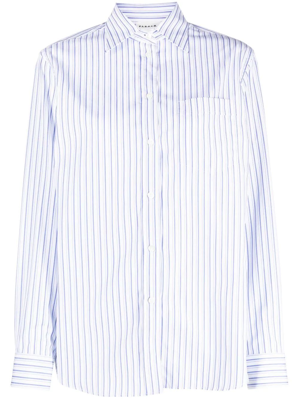 pinstriped cotton-poplin shirt | Farfetch Global