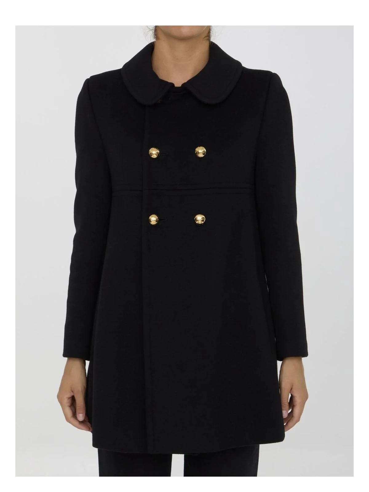 Celine Women's Victorine Cashmere Coat in Black | Size 42 | 2M94C6700 Color 38NO | LOZURI
