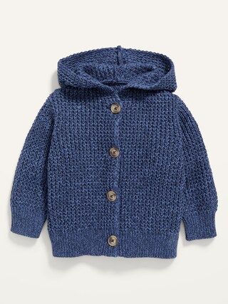 Hooded Button-Front Textured-Knit Cardigan for Baby | Old Navy (US)